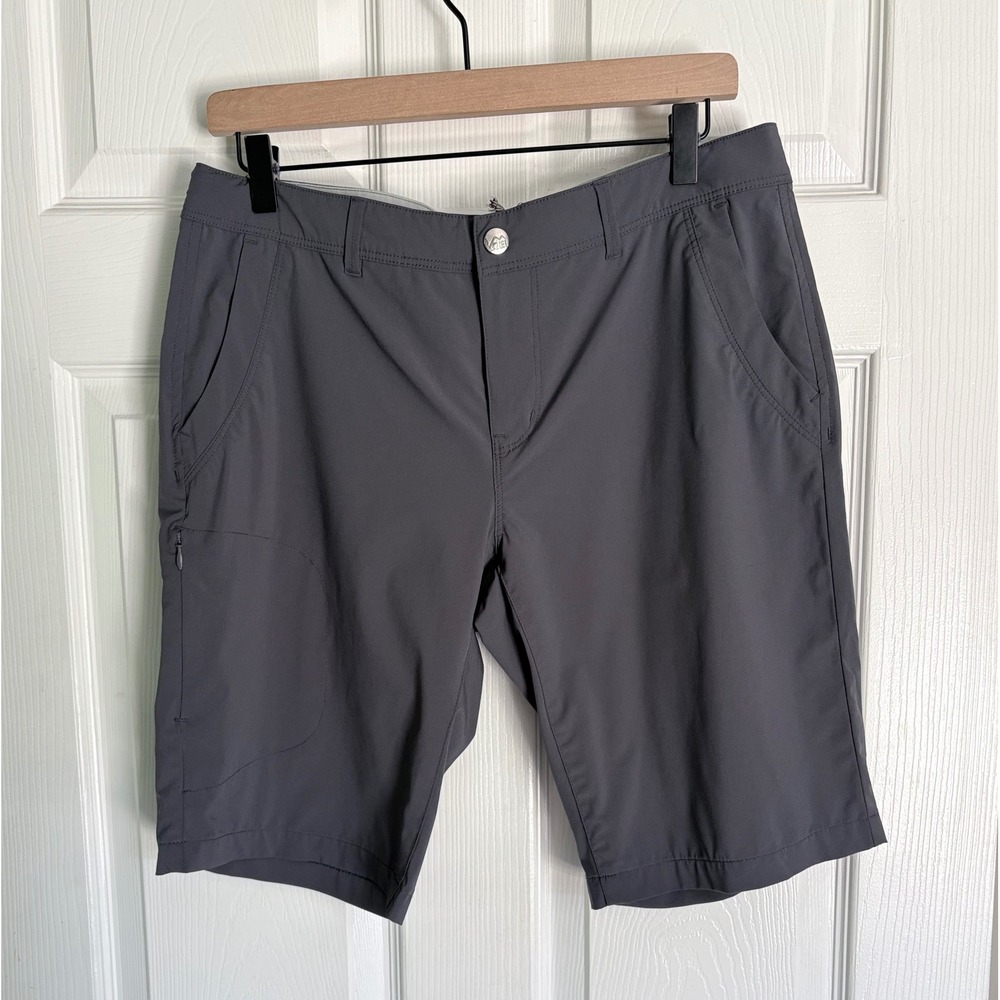 REI Hiking Shorts 10 Gray Women's Stretch‎ Quick Dry Cargo Pockets Trail Shorts